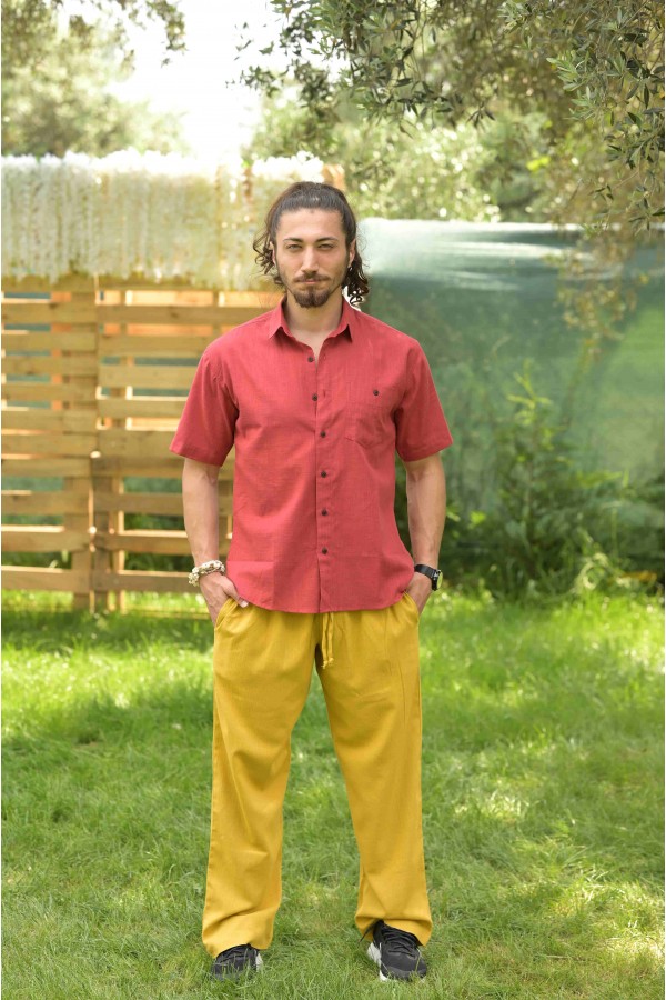 KLASİK UNISEX PANTOLON - HARDAL